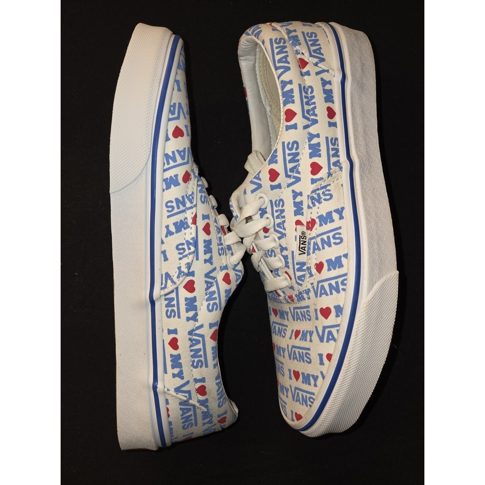 Vans I Love My Vans All Over Print Skateboarding Shoes Sneakers Size 8.5 M Women